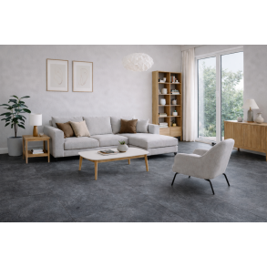 Akustikgulv antracit m/sort fuge 7,5 mm