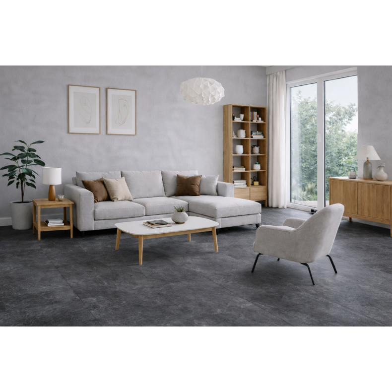 Akustikgulv gr� beton 7,5 mm