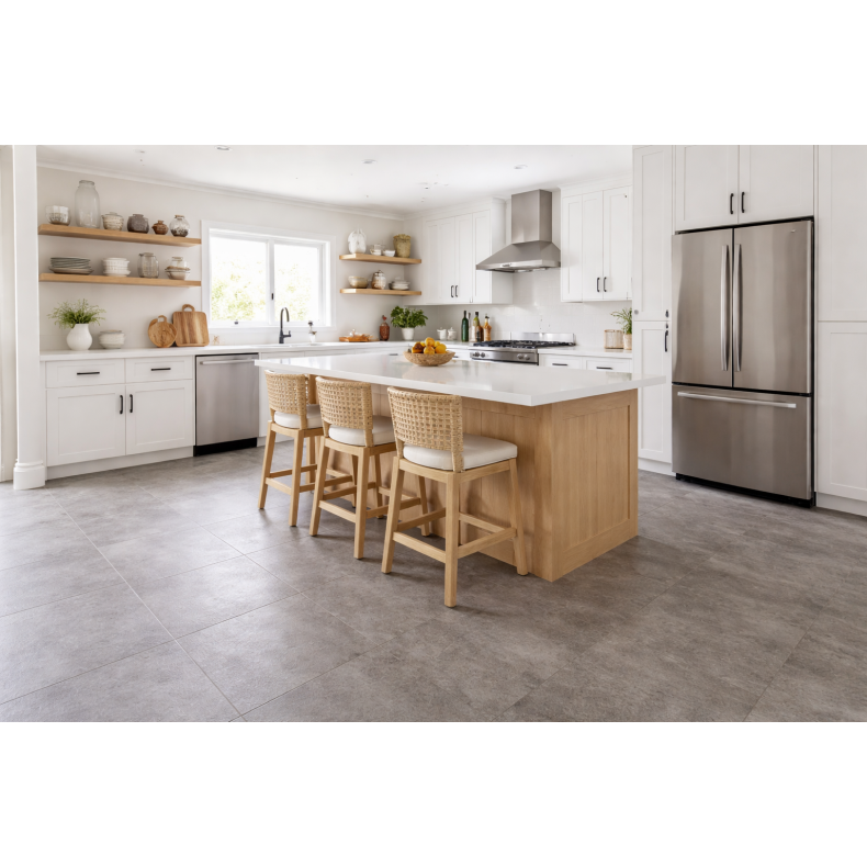 Akustikgulv gr� beton 7,5 mm