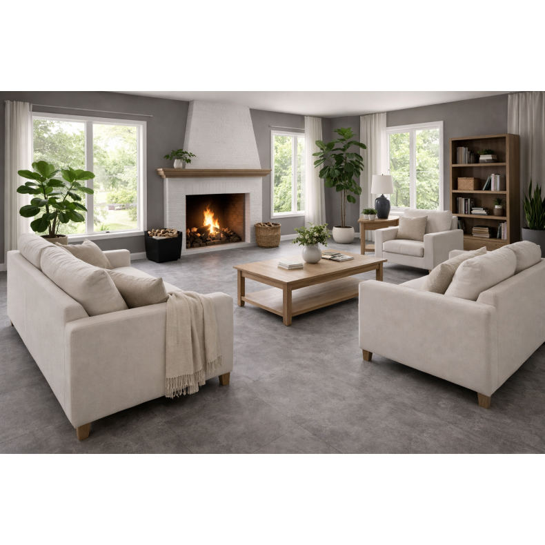 Akustikgulv gr� beton 7,5 mm