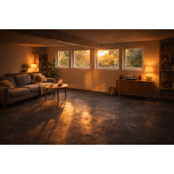 Akustikgulv antracit beton 7,5 mm