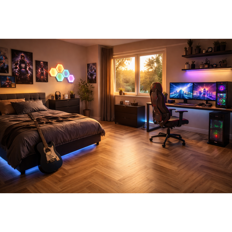 Akustikgulv lys sildeben  7,5 mm